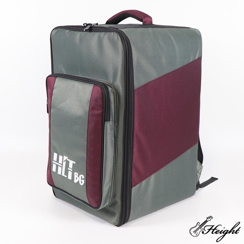 Mixed red and gray color board game backpack