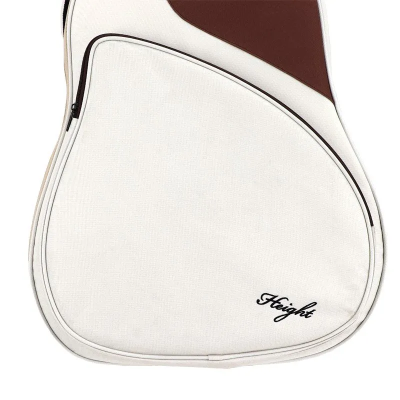 front bag of white guitar bag