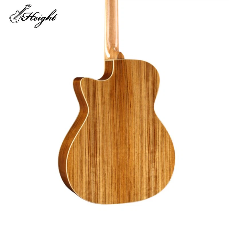 Guitar back is made of by walnut wood 